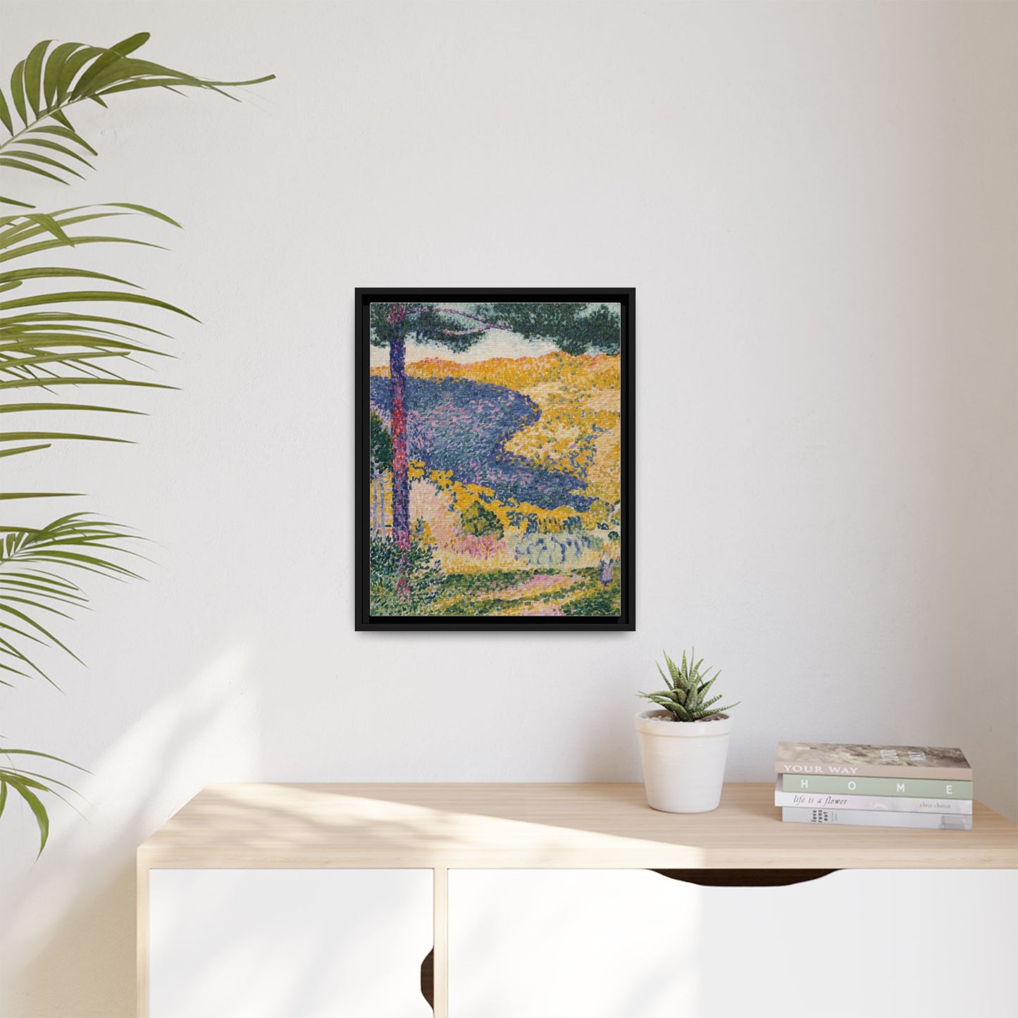 Valley with Fir Shade on the Mountain - Museum Collection - Framed Canvas Print