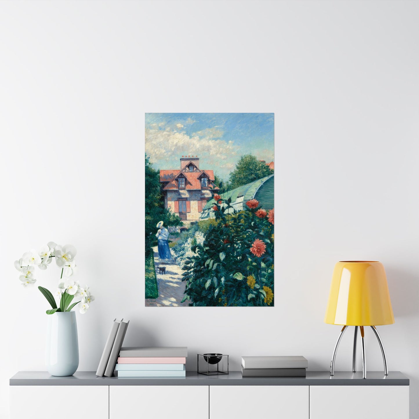 Dahlias Vintage Botanical Fine Art Print