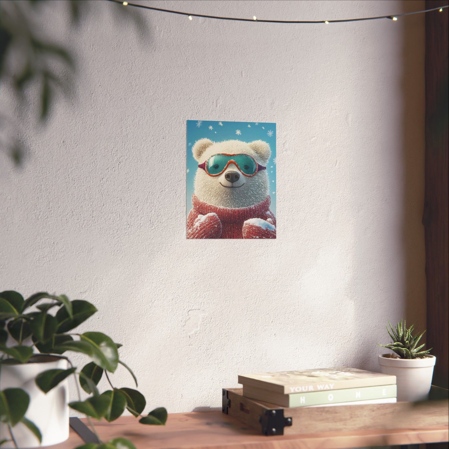 Chill Polar Bear Winter Poster - Cozy & Joyful -  Wall Art & Home Décor