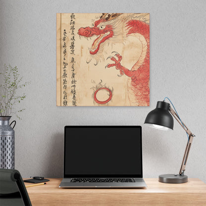 Red Dragon - Year of The Dragon  -  Fine Art Print on Canvas