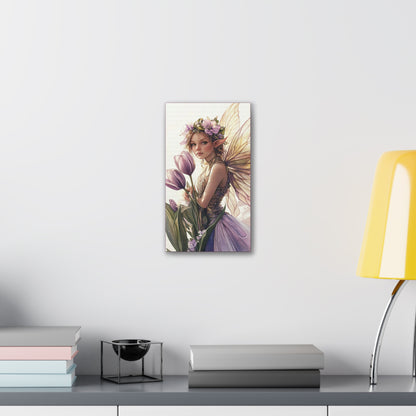 Tuesdays are for Tulips - Flowers & Fairies Collection - Fine Art Print on Canvas