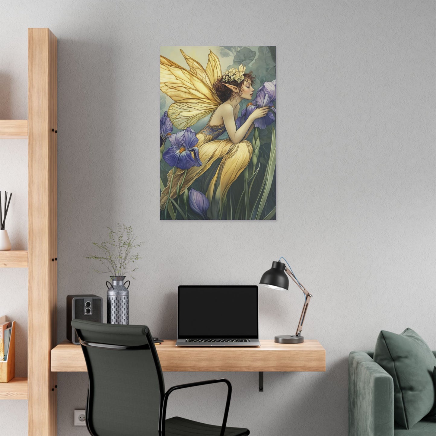 Iris You Were Here - Flowers & Fairies Collection - Fine Art Print on Canvas