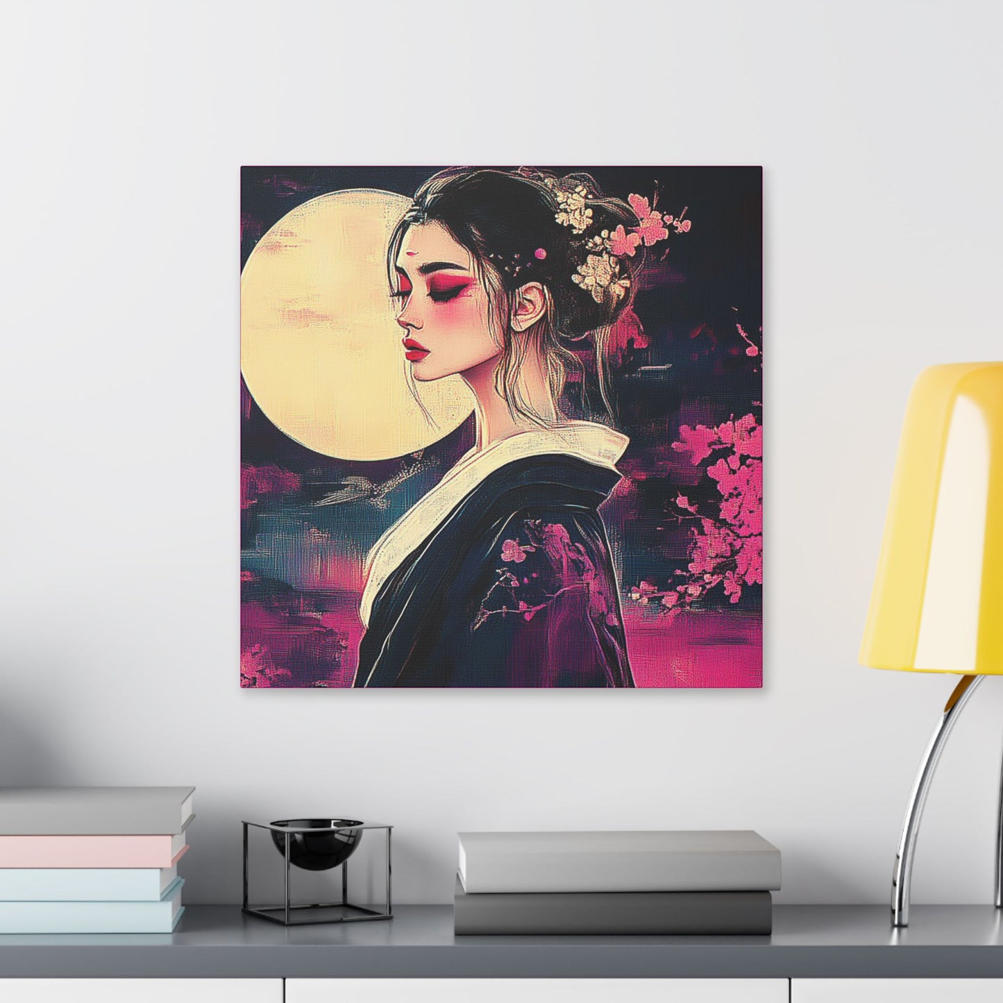 Magenta Moon - Fine Art Print on Canvas