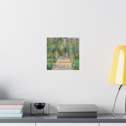 Monet - Garden at Vétheuil Sunflower Fine Art Print
