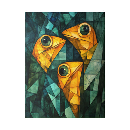 If We Don't Move Maybe They Won't See Us - Garden Friends - Fine Art Print on Canvas