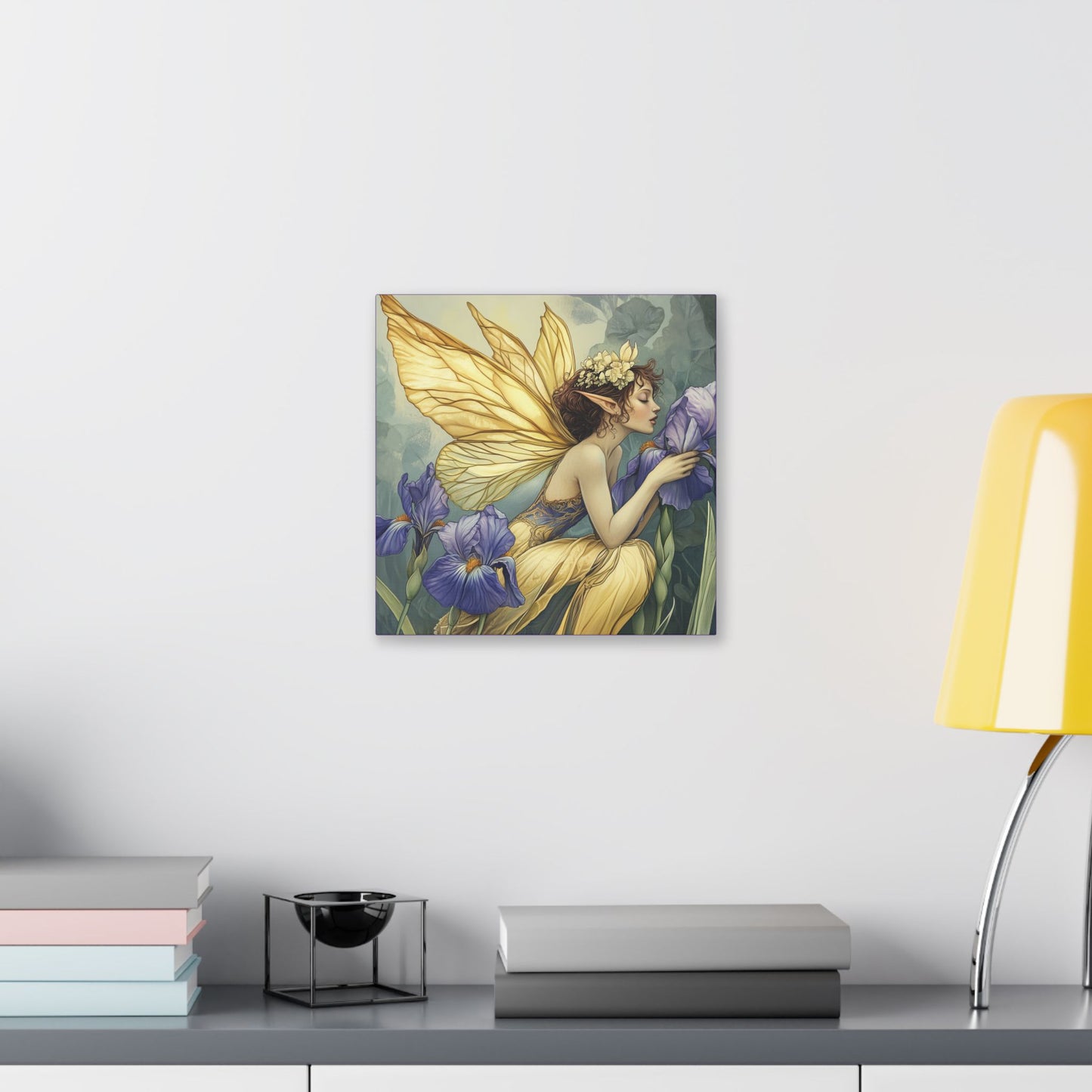 Iris You Were Here - Flowers & Fairies Collection - Fine Art Print on Canvas