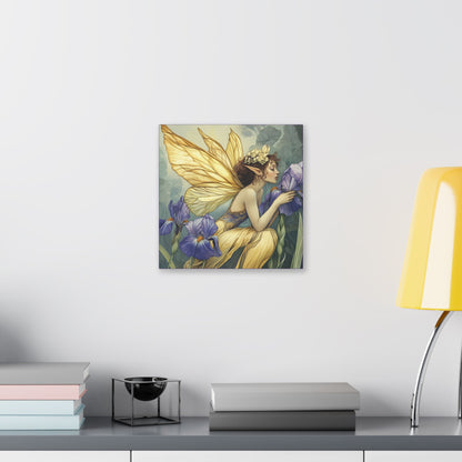 Iris You Were Here - Flowers & Fairies Collection - Fine Art Print on Canvas