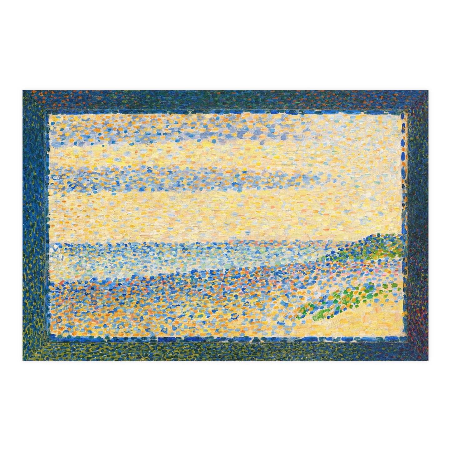Seascape at Gravelines - Seurat Pointillist Fine Art Poster