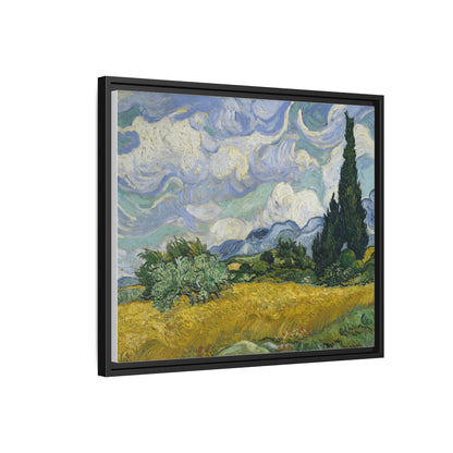 Van Gogh - Wheat Field with Cypresses - Museum Collection - Framed Canvas Print