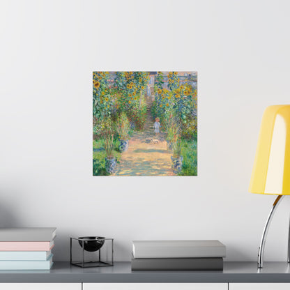 Monet - Garden at Vétheuil Sunflower Fine Art Print