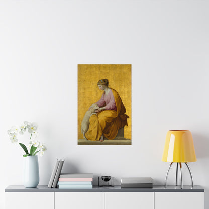 Virtues Art - Meekness - Fine Art Print - Elegant - Vertical Poster - Vintage Art Print