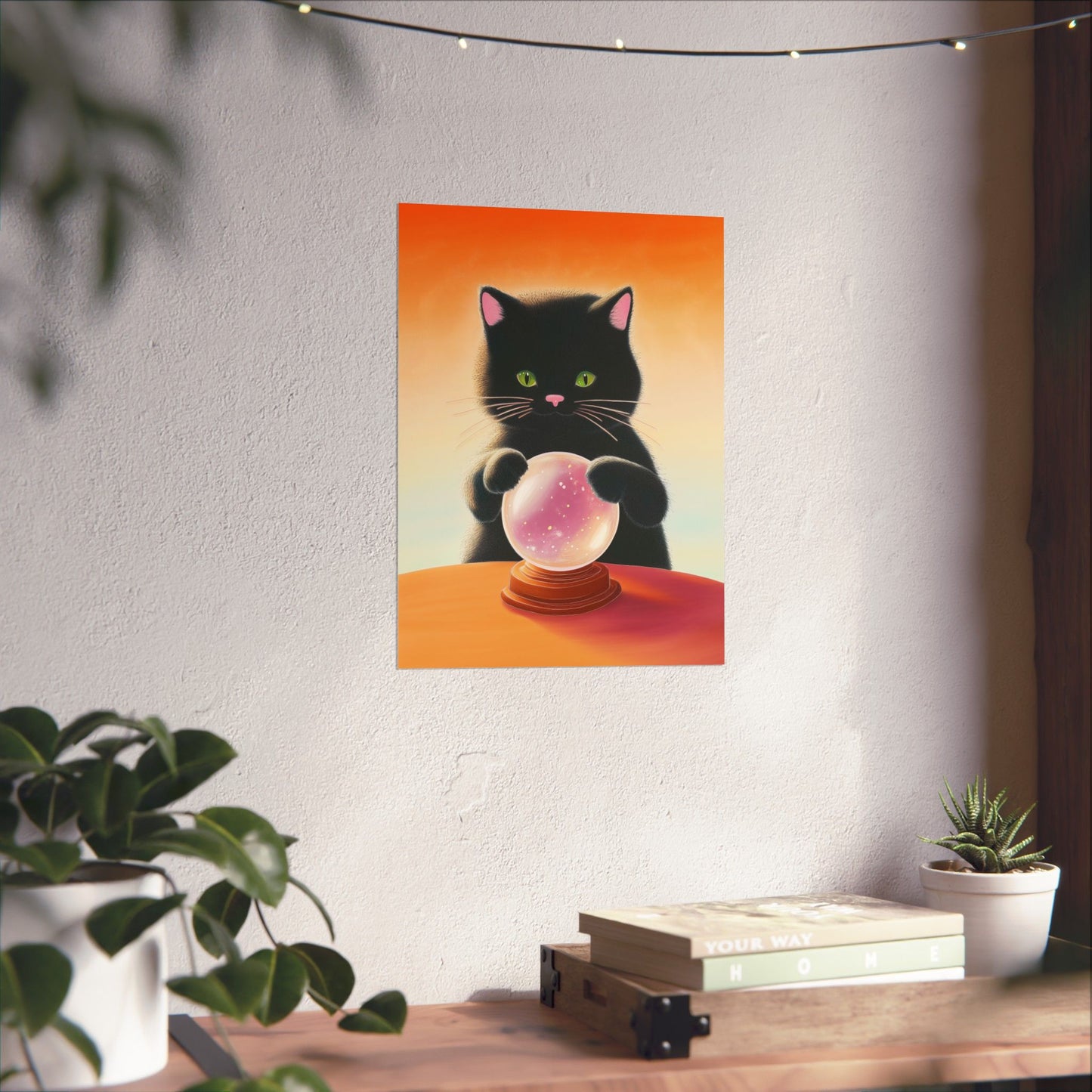 Fortune Telling Cat - Fine Art Print - Whimsical Animals - Posters - Art for Cat Lovers - Wall Art
