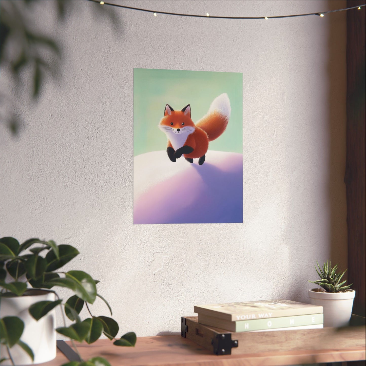 Playful Fox  - Whimsical Animals Wall Art - Cute Animal Posters -  Love Foxes - Vertical Poster