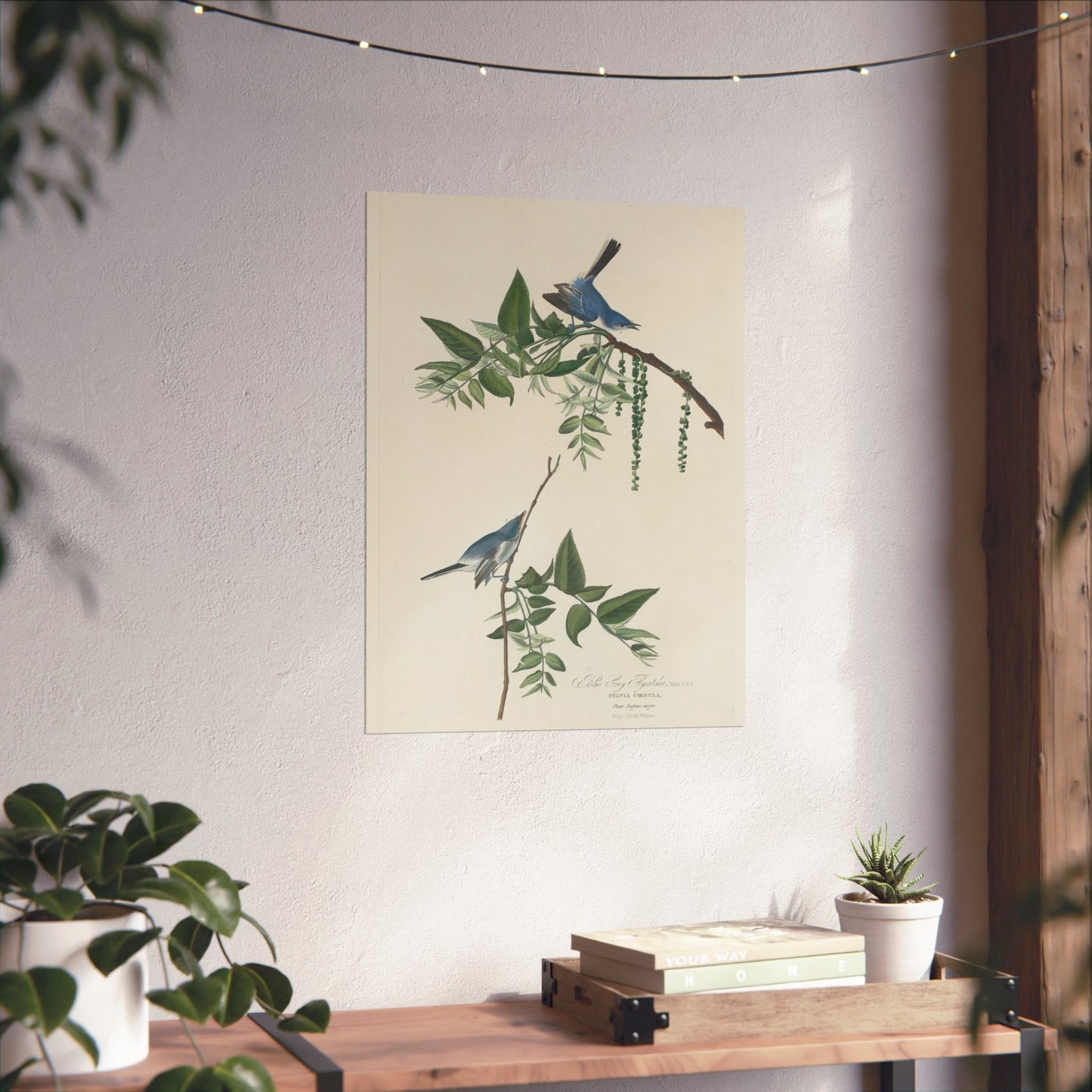 Vintage Bluebirds Botanical Print - Nature-Inspired Art - Matte Vertical Poster with Bluebirds