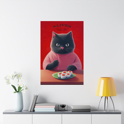 9 Lives Sushi Bar Art Print - Matte Vertical Posters