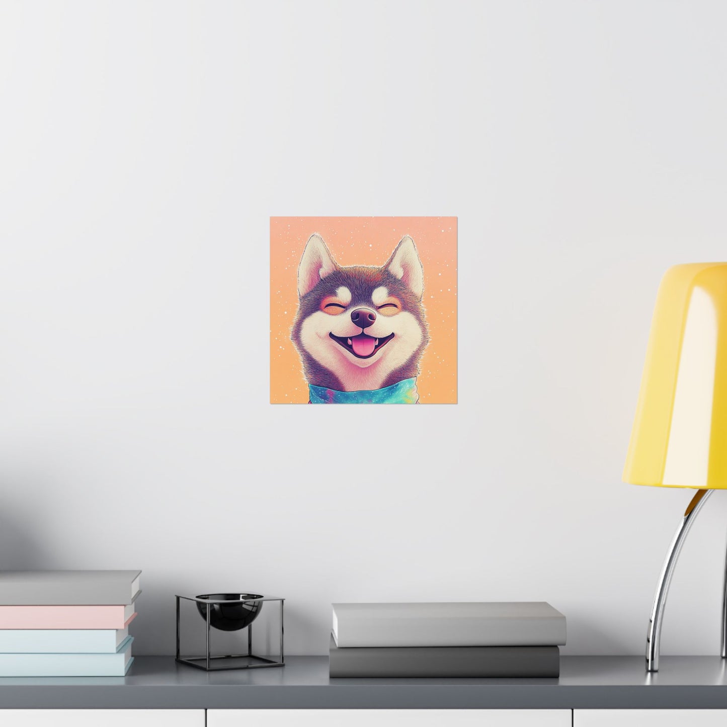 Shiba Inu So Happy - Matte Vertical Poster - Brighten Your Space with Joy - Love Dogs - Wall Art