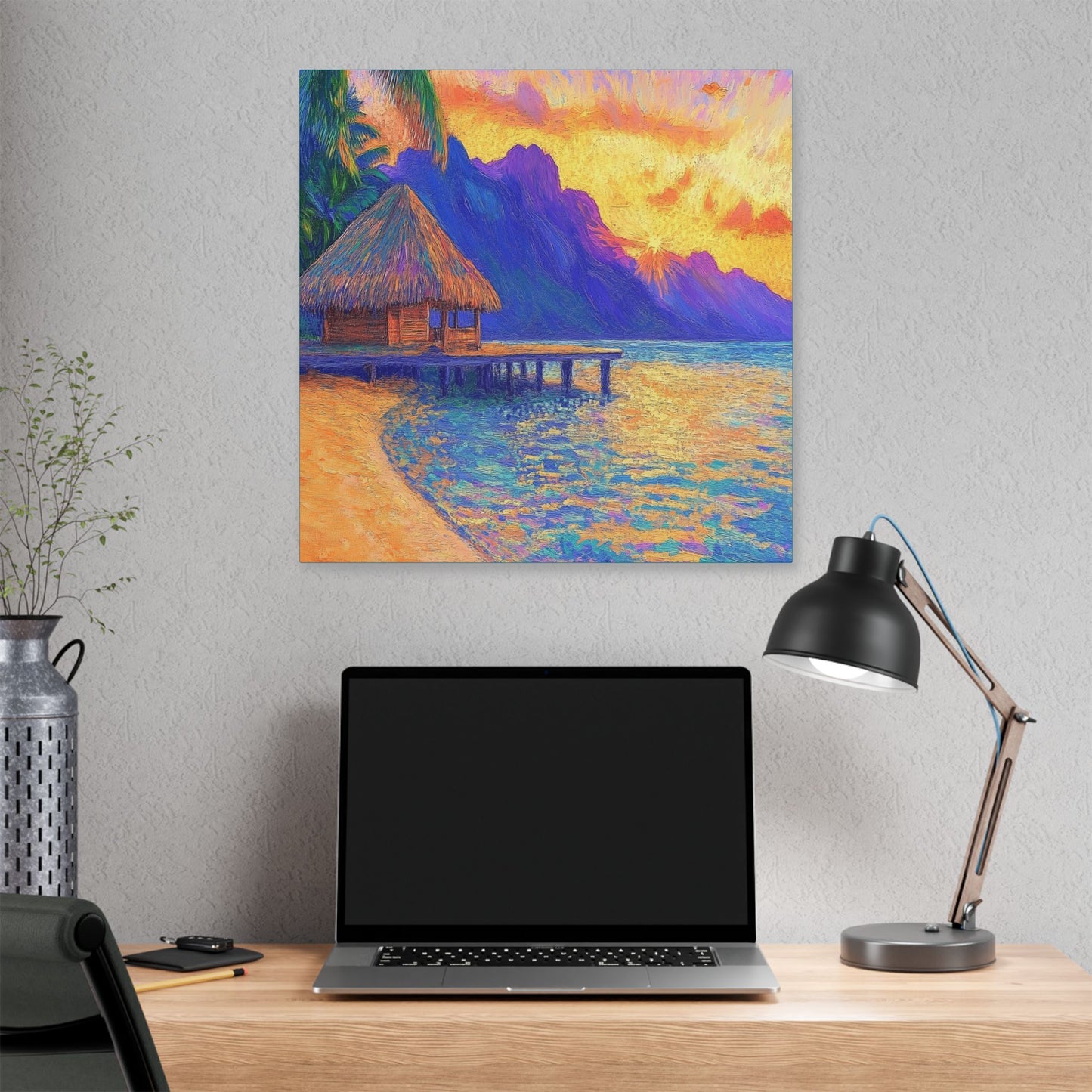 Mornings are Better on Vacation  - Fine Art Print on Canvas