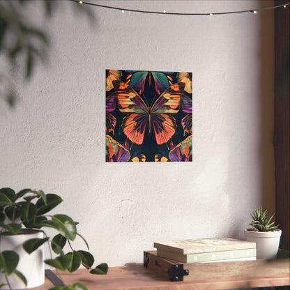Vibrant Boho Butterflies Fine Art Pint - Matte Poster - Colorful Wall Art for Nature Lovers