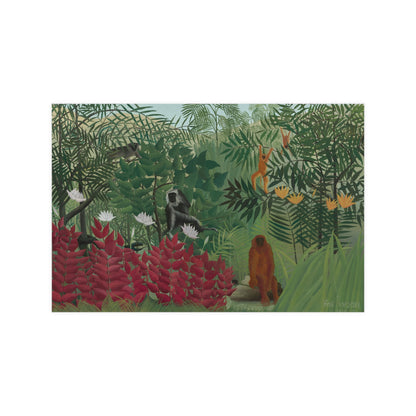 Tropical Forest with Monkeys - Rousseau Fine Art Poster
