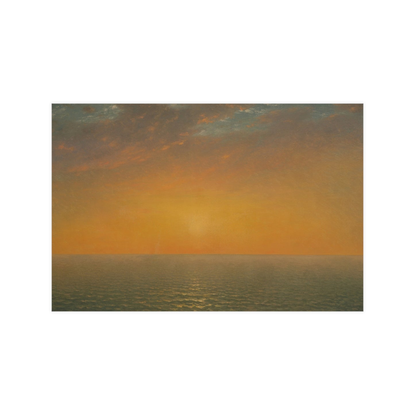 John Frederick Kensett : Sunset on the Sea (1872) - Museum Collection - Fine Art Print