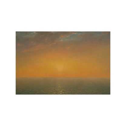 John Frederick Kensett : Sunset on the Sea (1872) - Museum Collection - Fine Art Print