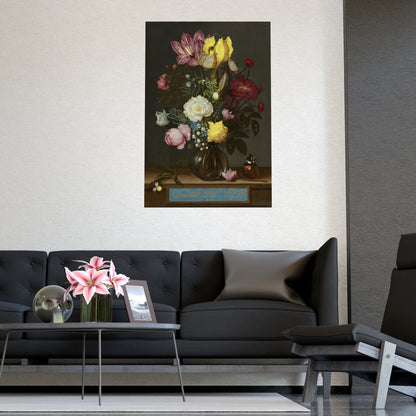 Bouquet of Flowers in a Glass Vase - Dutch Masters Fine Art Poster
