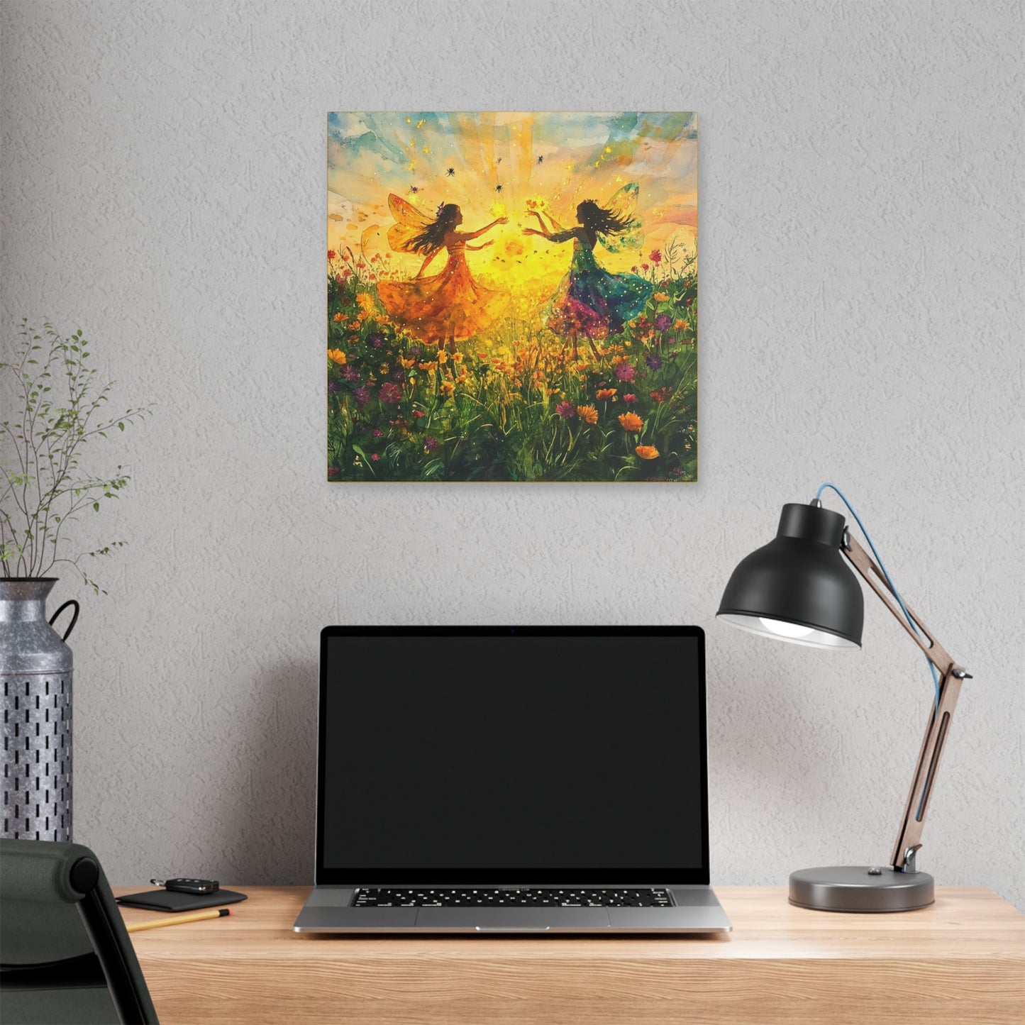 Waking the Sun - Fairies & Flowers Collection - Wall Art - on Canvas