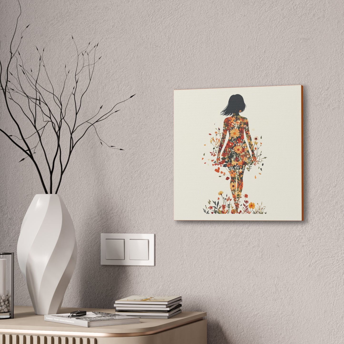 You Belong Among the Wildflowers  - Flower Girl - Print on Canvas