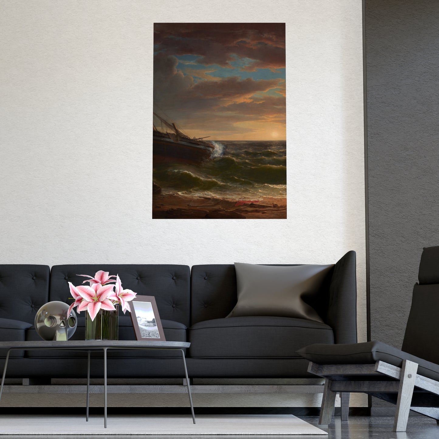The Stranded Ship - Maritime Drama Fine Art Poster