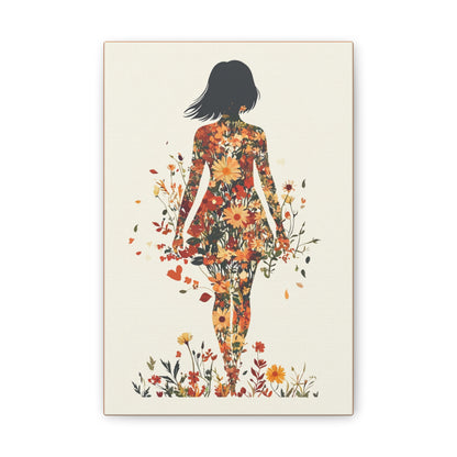 You Belong Among the Wildflowers  - Flower Girl - Print on Canvas