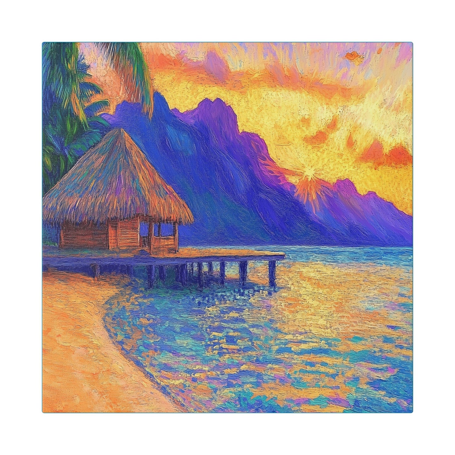 Mornings are Better on Vacation  - Fine Art Print on Canvas