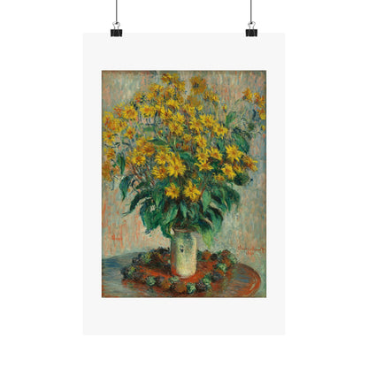 Claude Monet - Jerusalem Artichokes Painting - Fine Art Print - Vertical Poster - Floral Art Décor