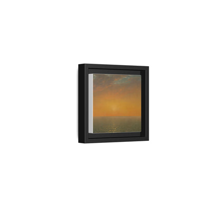 John Frederick Kensett : Sunset on the Sea (1872) - Museum Collection - Framed Canvas Print