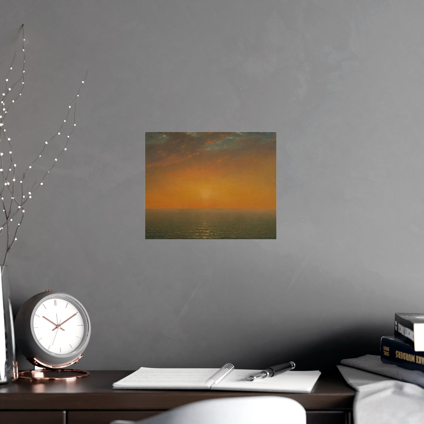 John Frederick Kensett : Sunset on the Sea (1872) - Museum Collection - Fine Art Print