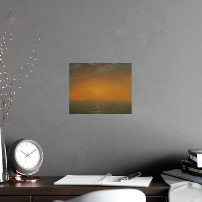 John Frederick Kensett : Sunset on the Sea (1872) - Museum Collection - Fine Art Print