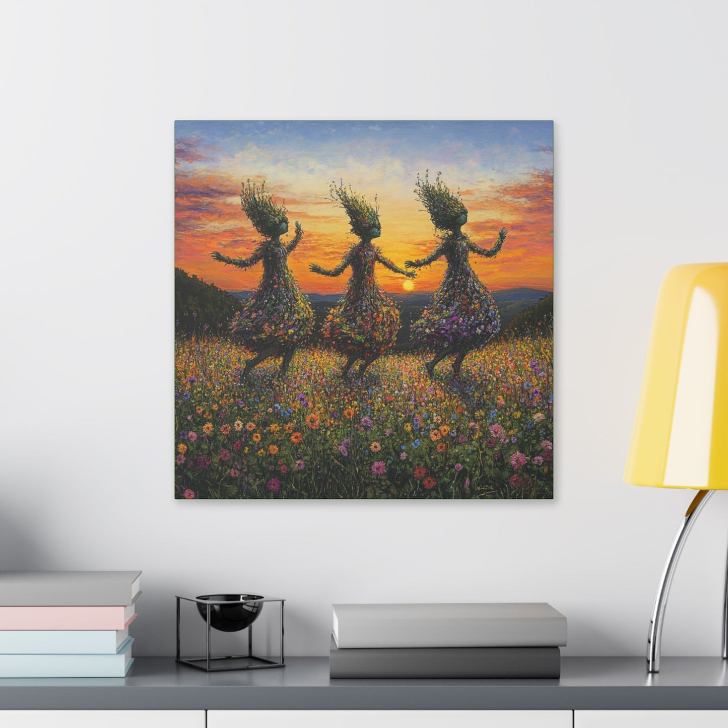 The Fairy Frolic - Flowers & Fairies Collection - Wall Art on Canvas