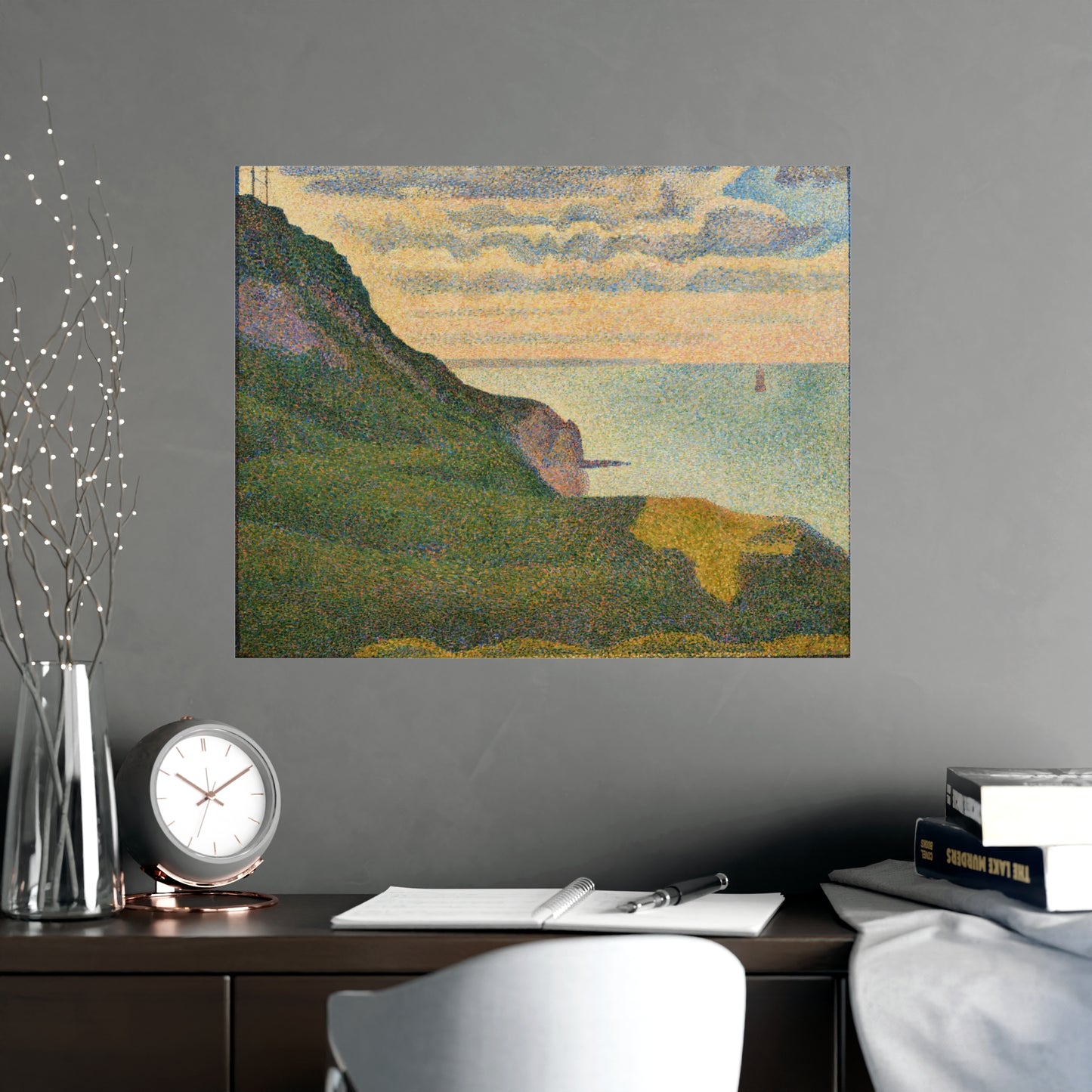 Seascape at Port-en-Bessin Normandy - Seurat Fine Art Poster