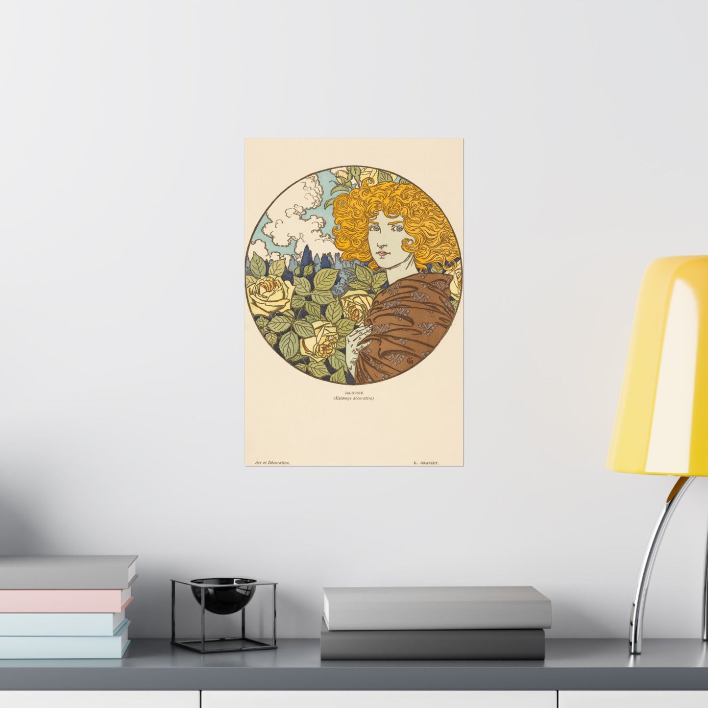 Jealousy - Classic Art - Fine Art Print - Vintage Floral Art Print - Matte Vertical Poster - Art Noveau Posters