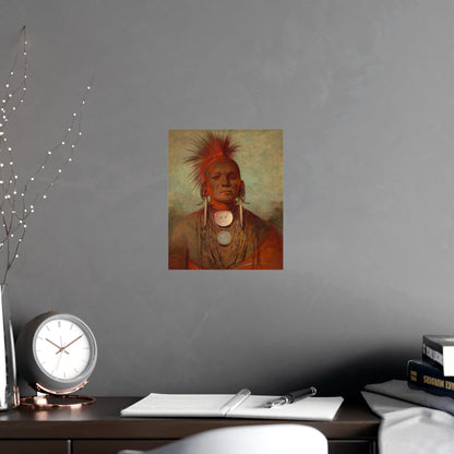 Iowa Medicine Man Portrait - George Catlin - Fine Art Poster