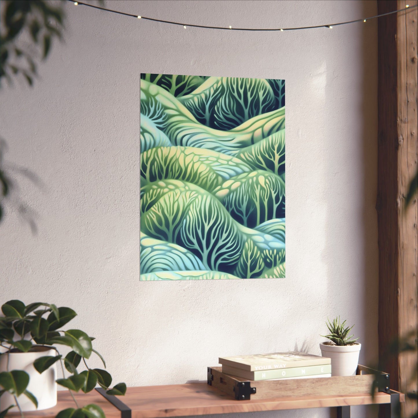 Serene Nature Matte Vertical Poster - Tranquil Forest Design for Home Decor