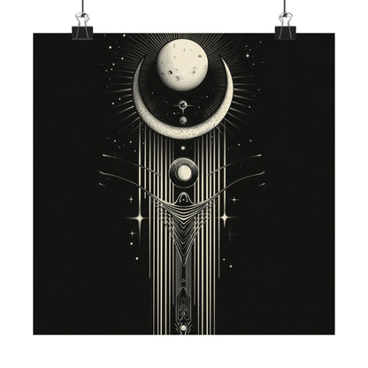 Guided by the Moon - Fine Art Print - Cosmic Poster - Celestial Wall Art - Astronomy Lovers - Space - Ethereal