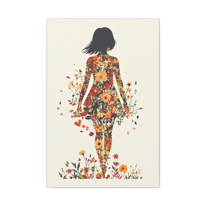 You Belong Among the Wildflowers  - Flower Girl - Print on Canvas