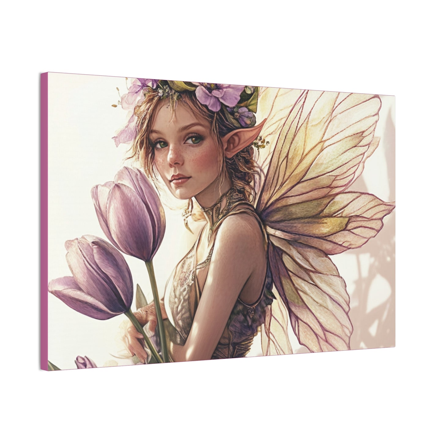 Tuesdays are for Tulips - Flowers & Fairies Collection - Fine Art Print on Canvas