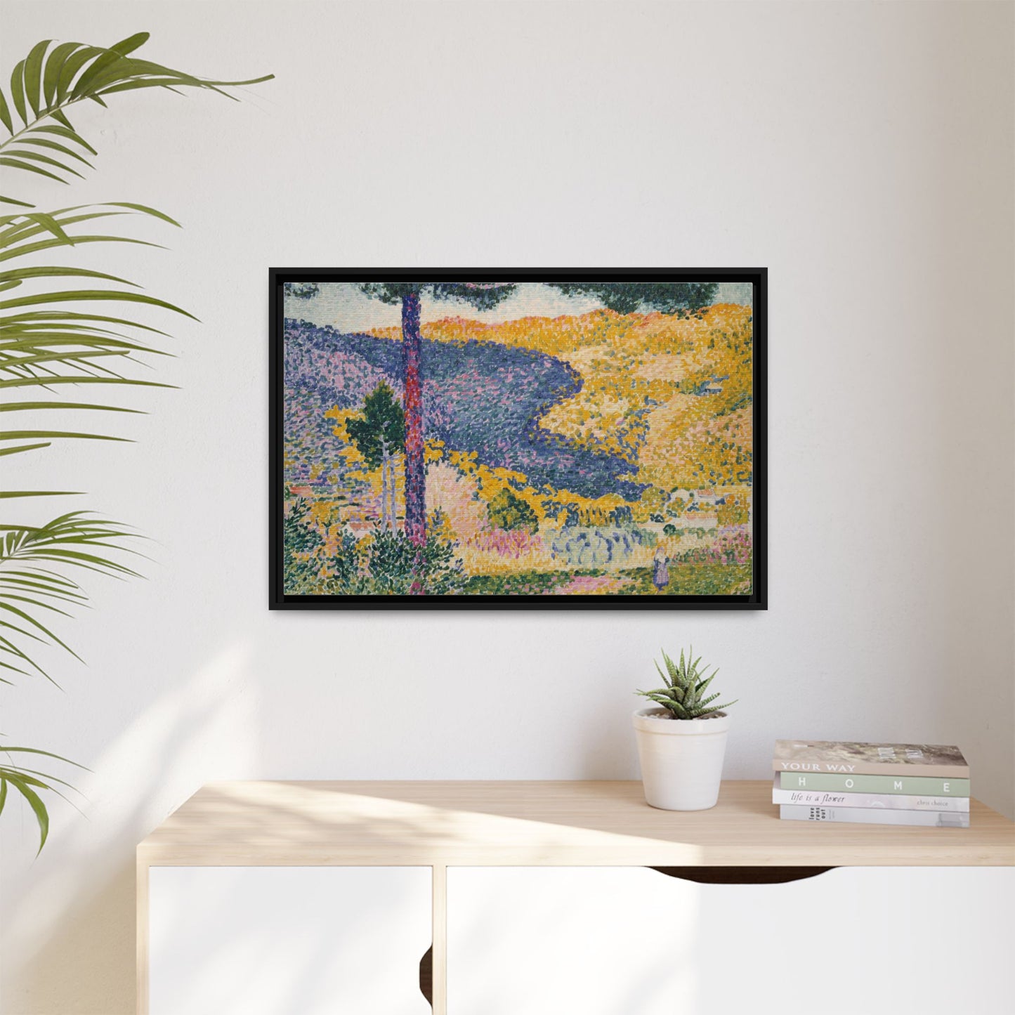 Valley with Fir Shade on the Mountain - Museum Collection - Framed Canvas Print