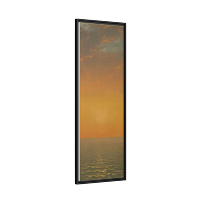 John Frederick Kensett : Sunset on the Sea (1872) - Museum Collection - Framed Canvas Print