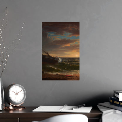The Stranded Ship - Maritime Drama Fine Art Poster