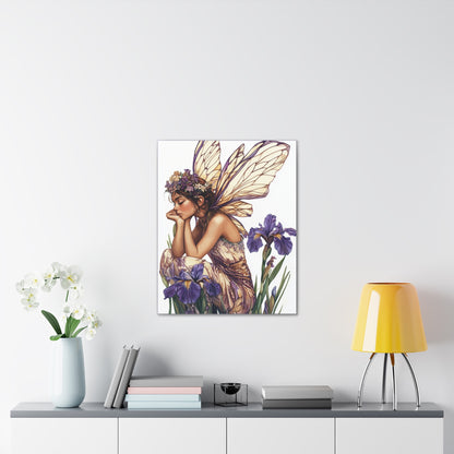 Iris You Were Here - Flowers & Fairies Collection - Fine Art Print on Canvas