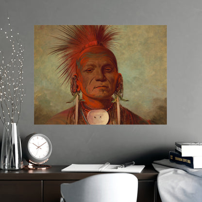 Iowa Medicine Man Portrait - George Catlin - Fine Art Poster