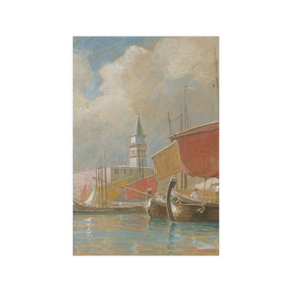Shipping Along the Molo Venice - Canaletto Fine Art Poster
