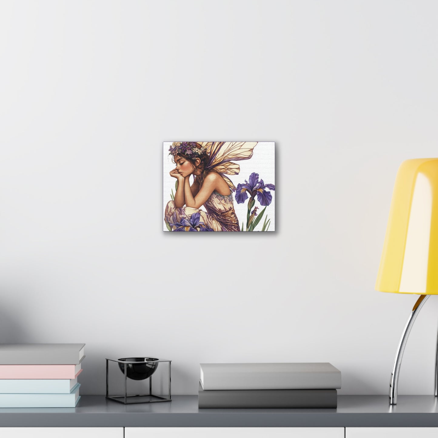 Iris You Were Here - Flowers & Fairies Collection - Fine Art Print on Canvas
